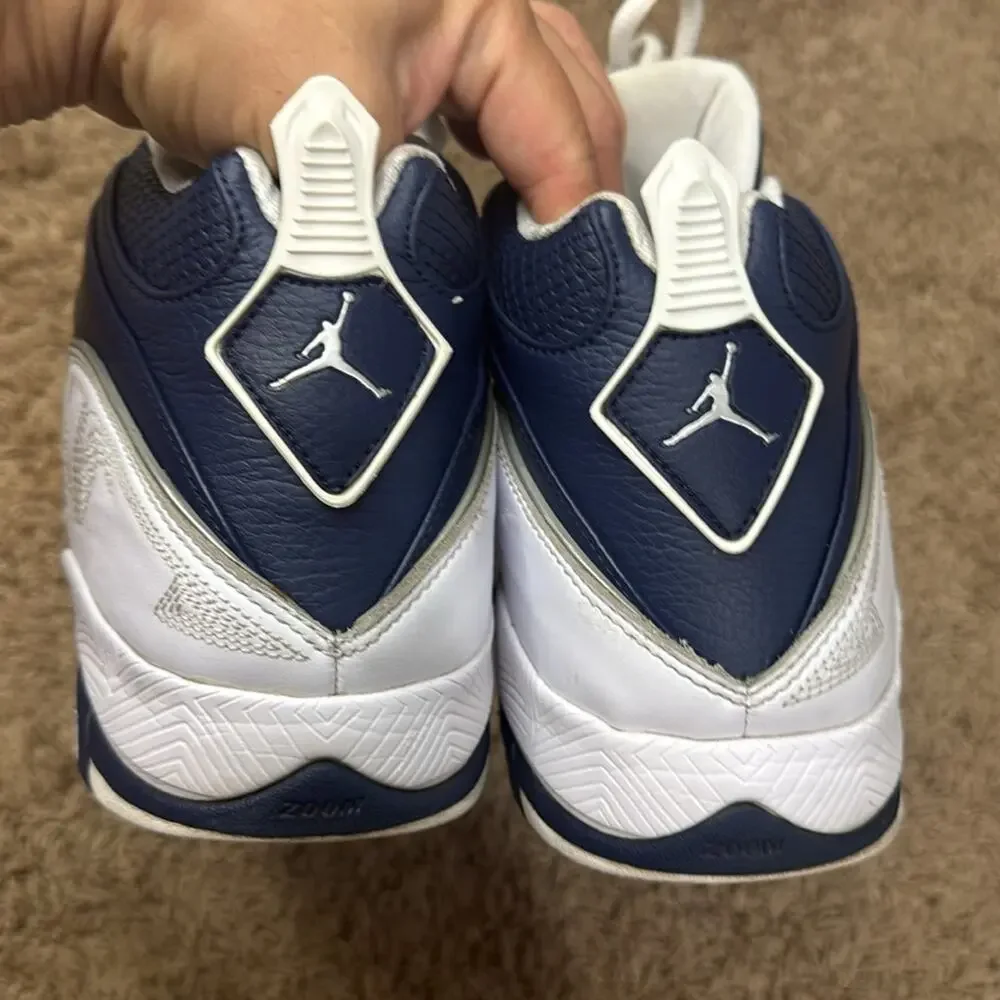 Jordan Olympia Mid Top White Midnight Navy Men’s Size 13